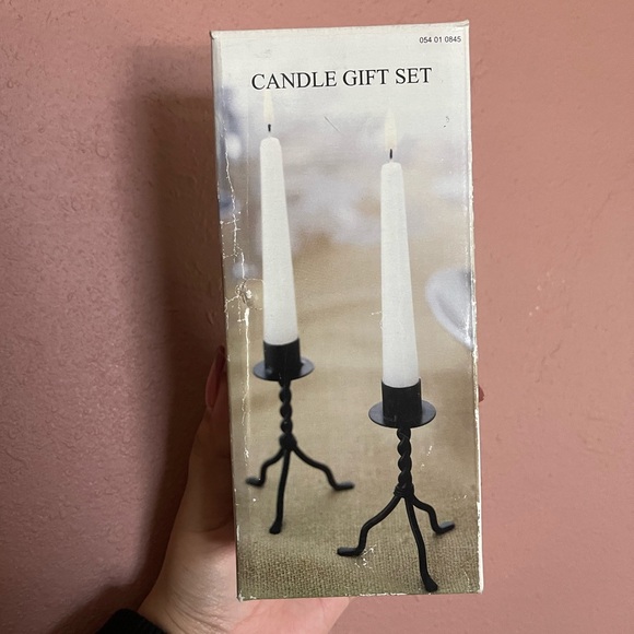 Black wrought iron candle holders - Picture 1 of 4